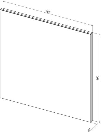 Зеркало с подсветкой Aquanet Гласс 00274016 80х80 подвесное