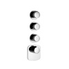 Смеситель для душа Gessi Tondo 43236#031 встраиваемый в стену хром с термостатом (внешняя часть)