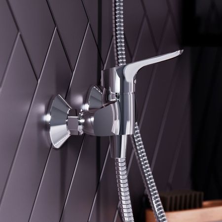 Смеситель для ванны и душа Damixa Jupiter 772000001 настенный хром