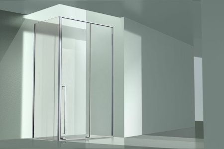 Душевой уголок Allen Brau Fantasy 3.11008.00 + 3.11011.00 140х80 стекло прозрачное профиль хром без поддона