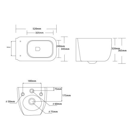 Унитаз подвесной Cerutti SPA CT10613 белый с сиденьем микролифт безободковый смыв торнадо