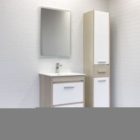 Тумба с раковиной Comforty Тулуза 00-00016585CF 60х50 напольная цвет белый/бежевый