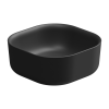 Раковина керамическая GSG Ceramic Design Hit! HILAVQU42003 40х40 накладная цвет черный без отверстий под смеситель