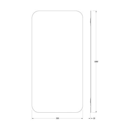 Зеркало Evoform Colora BY 0435 50х100 подвесное