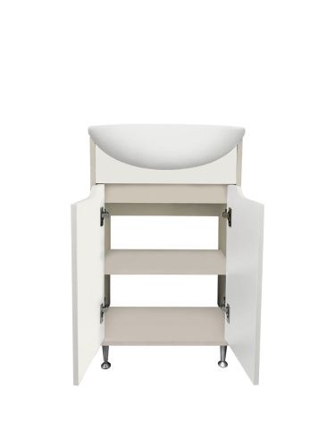 Тумба под раковину Runo Эконова 00-00004652 50х30 напольная цвет серый - фото 3