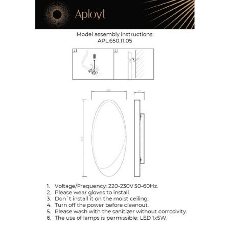 Светильник настенный Aployt Tommaso (Томмасо) APL.650.11.05