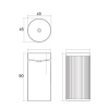 Раковина керамическая Dea Design Pedestal Basin DD2801 450 16 50х50 напольная цвет черный без отверстий под смеситель