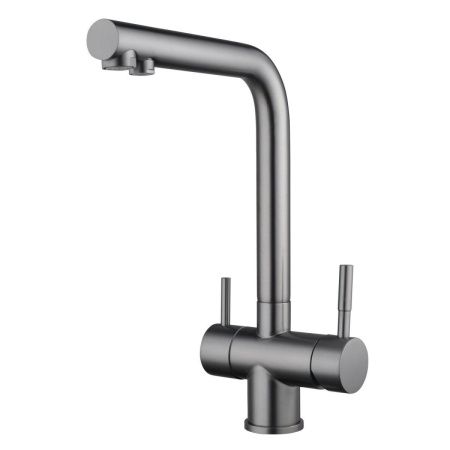 Смеситель для кухни Shevanik S468T на мойку оружейная сталь