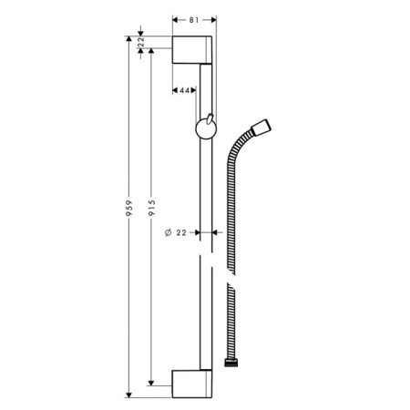 Душевая штанга Hansgrohe Crometta 27614000 хром