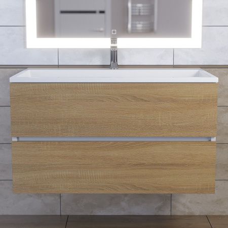 Тумба с раковиной Uperwood Barsa 29830205648 90х50 цвет коричневый