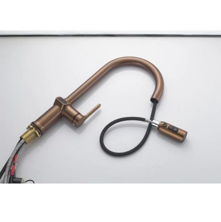 Смеситель для кухни Knotlor KN-100/RB на мойку бронза