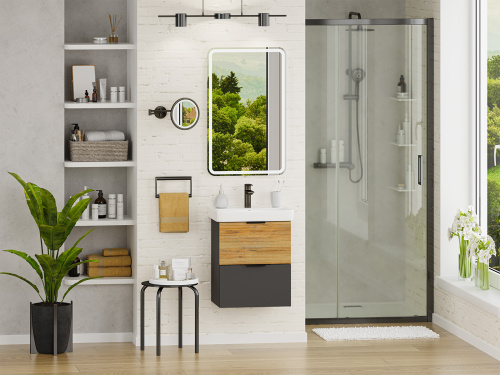 Тумба под раковину Misty Форест Э-Фор-09050-0219-2Я 44х34х55 подвесная - фото 5