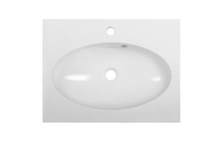 Раковина из искусственного камня Эстет Вегас ФР-00014921 60х50 накладная цвет белый 1 отверстие под смеситель