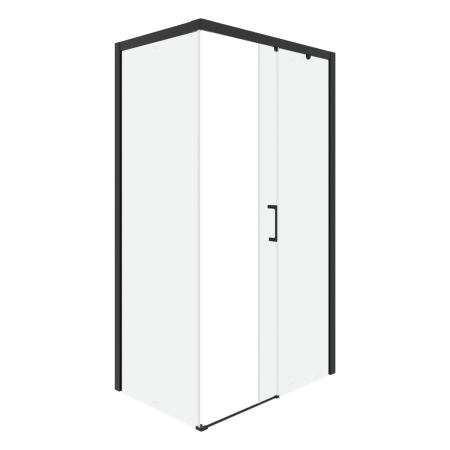 Душевой уголок Cerutti SPA VITO110B-R 110х80 стекло прозрачное профиль черный без поддона