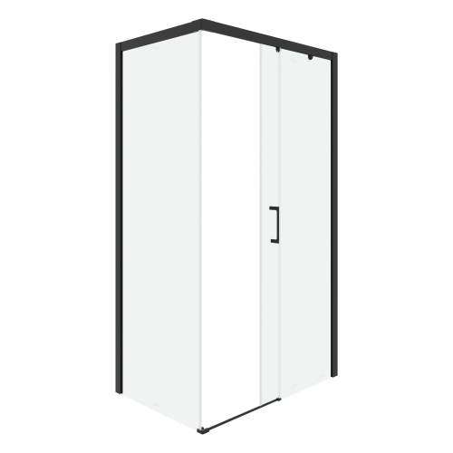 Душевой уголок Cerutti SPA VITO110B-R 110х80 стекло прозрачное профиль черный - фото 3