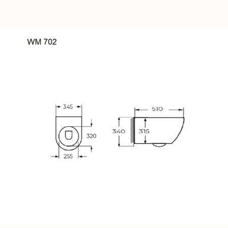 Унитаз Relisan WM 702 Гл000026450 белый с сиденьем микролифт безободковый каскадный смыв