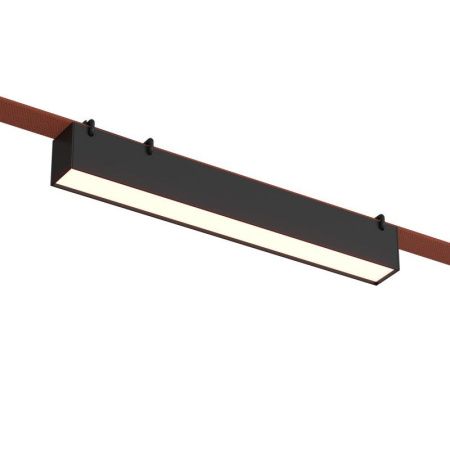 Трековый однофазный светильник Denkirs Belty linear (Белты линеар) DK5674-BK