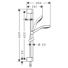 Душевой гарнитур Hansgrohe Croma Select 26561400 настенный хром/белый