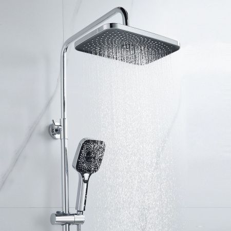 Душевая стойка Raffine F3696 настенная цвет хром