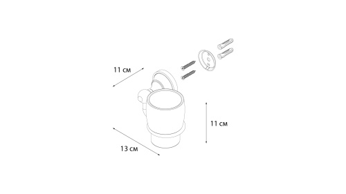 Стакан для зубных щеток Fixsen Bogema FX-78506 - фото 3