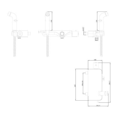 Гигиенический душ со смесителем LeMark Solo LM7169CW белый/хром