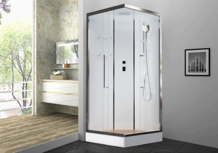 Душевая кабина Acquazzone Quoris 100E 100х100 квадратная с крышей ориентация универсальная