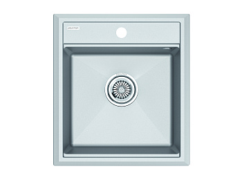 Кухонная мойка Paulmark STEPIA 45 PM114651-GRM 46х51 цвет серый металлик