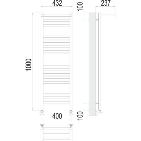 Полотенцесушитель водяной Terminus 4670078529435 45х100 хром