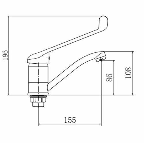 Смеситель Fashun A4554-2 на раковину хром - фото 3