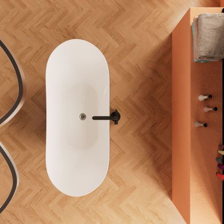 Ванна акриловая Frank 12520 170х75 отдельностоящая овальная с ножками