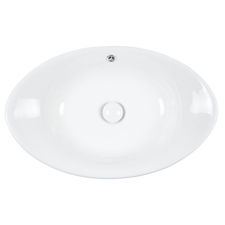 Раковина из сантехнического фарфора Bond Oval S55-590 59х38 накладная цвет белый глянцевый