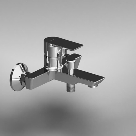 Смеситель для ванны и душа Damixa Apollo 471000001 настенный хром без термостата