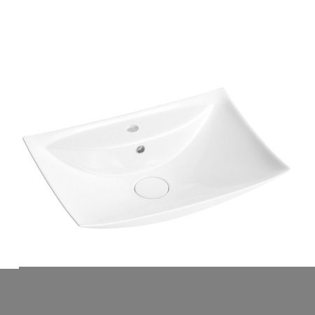 Раковина из сантехнического фарфора Wellsee Cerulean 151001000 60х40 накладная цвет белый 1 отверстие под смеситель