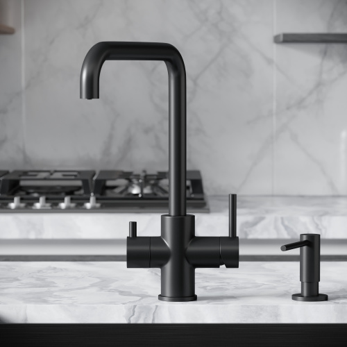 Смеситель для кухни Sancos Vela SC4013MB на мойку черный - фото 4