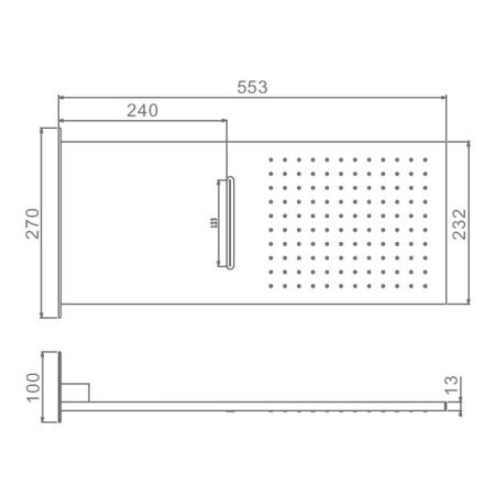 Верхний душ Raglo R452.01 хром