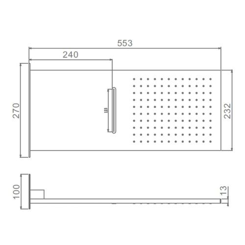 Верхний душ Raglo R452.01.09 графит - фото 3