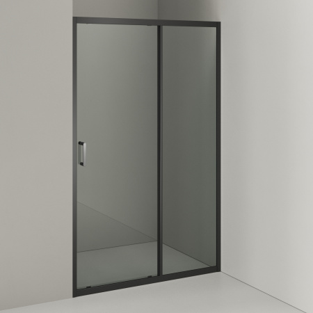 Душевая дверь Orange E02-120TB 121х190 стекло прозрачное профиль черный