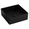 Раковина из сантехнического фарфора Ceramica Nova ELEMENT CN6068MB 40х40 накладная цвет черный без отверстий под смеситель