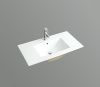 Раковина из сантехнического фаянса CeramaLux 9090E 90х50 встраиваемая цвет белый 1 отверстие под смеситель