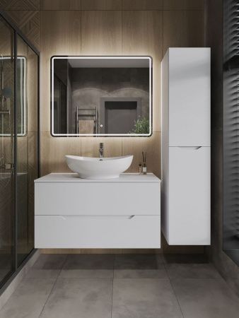 Тумба с раковиной Orange Line Li-100TuwMDF+B08-585W 100х50