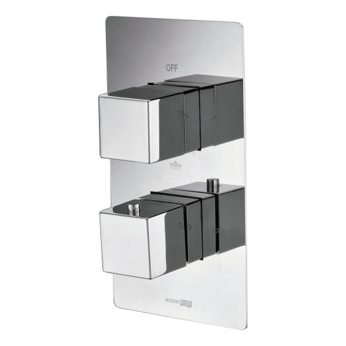 Смеситель для ванны и душа WasserKRAFT Alme 1500 1544 Thermo встраиваемый хром - фото 3