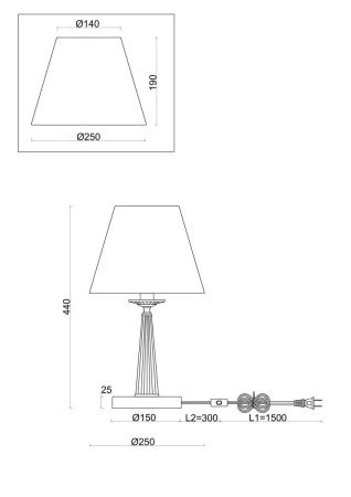 Настольная лампа Freya Osborn FR2027TL-01BS
