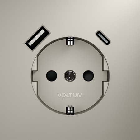 Розетка с USB, A+C VOLTUM S70 VLS040503