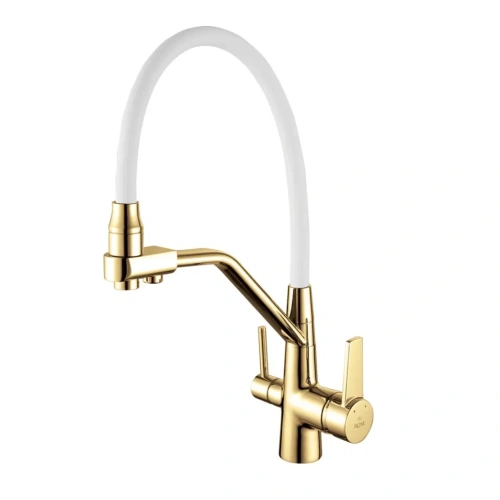 Смеситель для кухни Rose R558E на мойку золото - фото 2