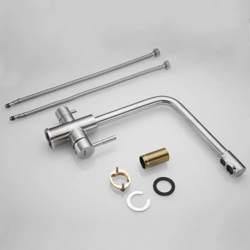 Смеситель для кухни Shevanik S868B на мойку сатин - фото 5