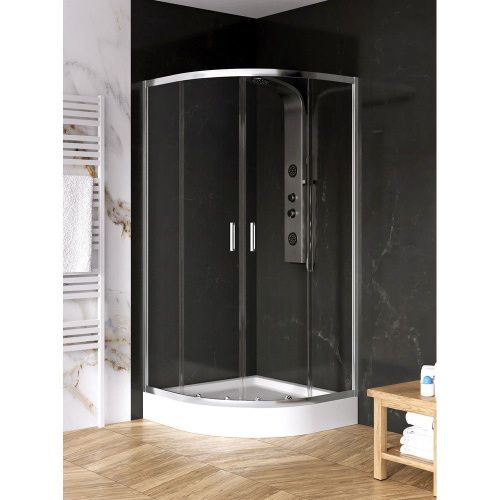 Душевой уголок New Trendy SUVIA ZS-0002 90х90 стекло прозрачное профиль хром с поддоном - фото 2