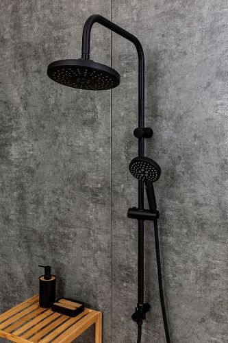 Душевая стойка Orange O-Shower OW02b настенная цвет черный - фото 5