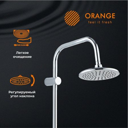 Душевая стойка Orange Alfi M18-933cr настенная цвет хром