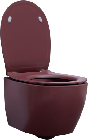 Чаша унитаза подвесная Allen Brau Fantasy 4.11004.BD цвет красный без сиденья безободковая каскадный смыв