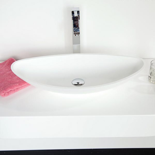 Раковина из искусственного камня MonteBianco Gondola 13042 69х33 встраиваемая цвет белый матовый без отверстий под смеситель - фото 2